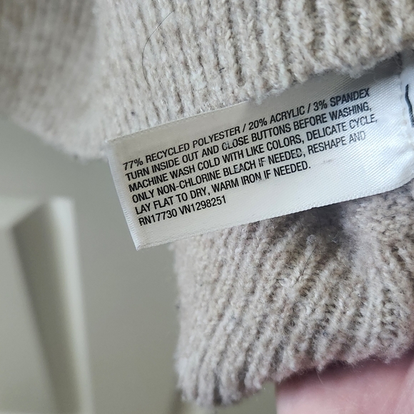 Universal Thread Black & Taupe Stripe Collared Polo Sweater XL - Picture 4 of 5